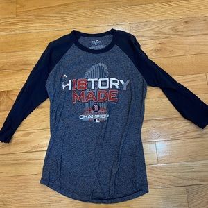 Boston Red Sox Majestic Size M 3/4 sleeve World Series Champions Tee 2018